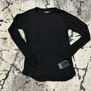 Michael Lauren Ribbed Long Sleeve Top